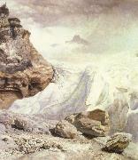 John Edward Brett The Glacier at Rossenlaui Spain oil painting artist